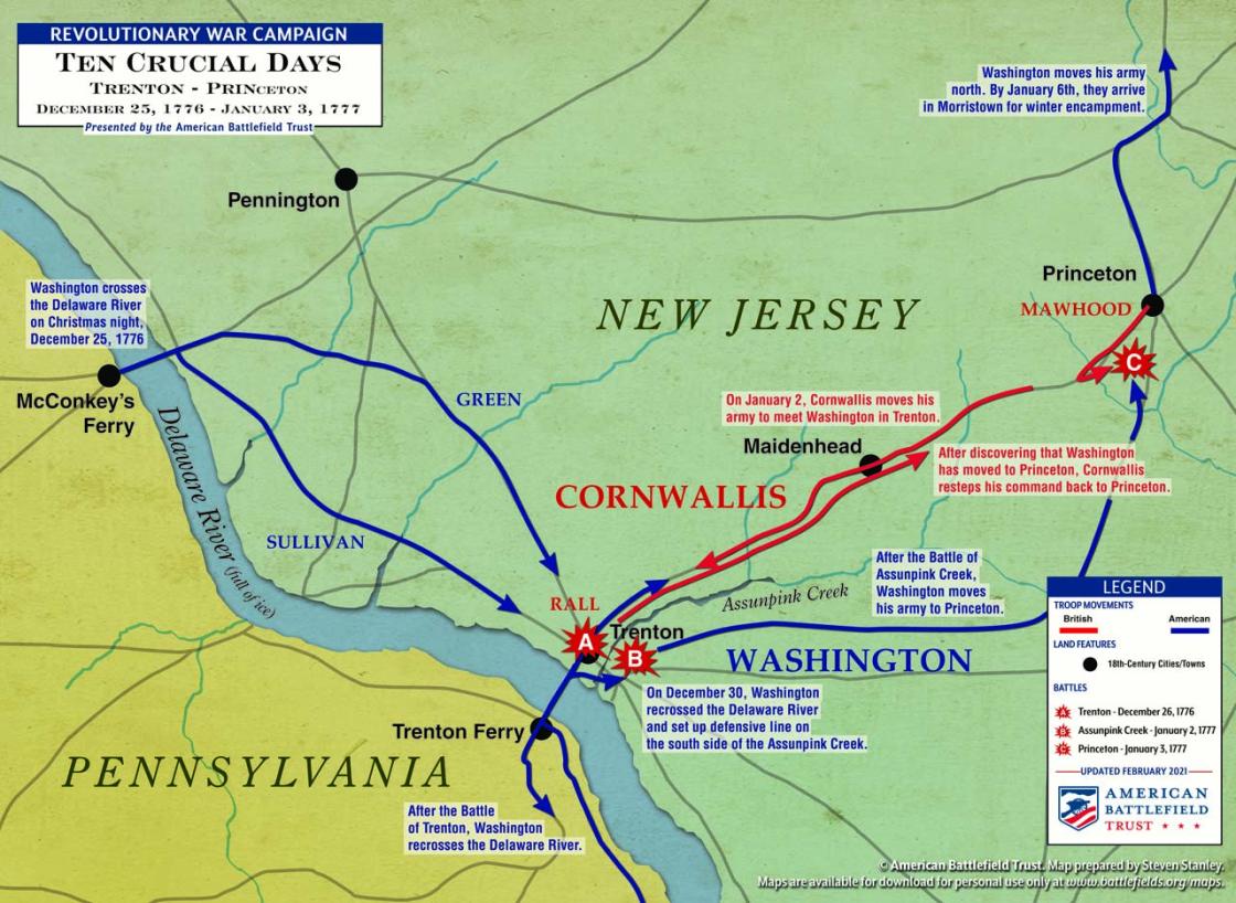 Ten Crucial Days Campaign Dec 24, 1776 Jan 3, 1777 American